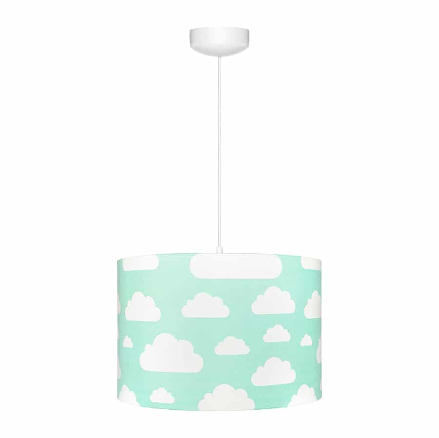 Baby's Paradijs | 13405 lampsandco 6149 1 Hanglamp Wolkjes Mint