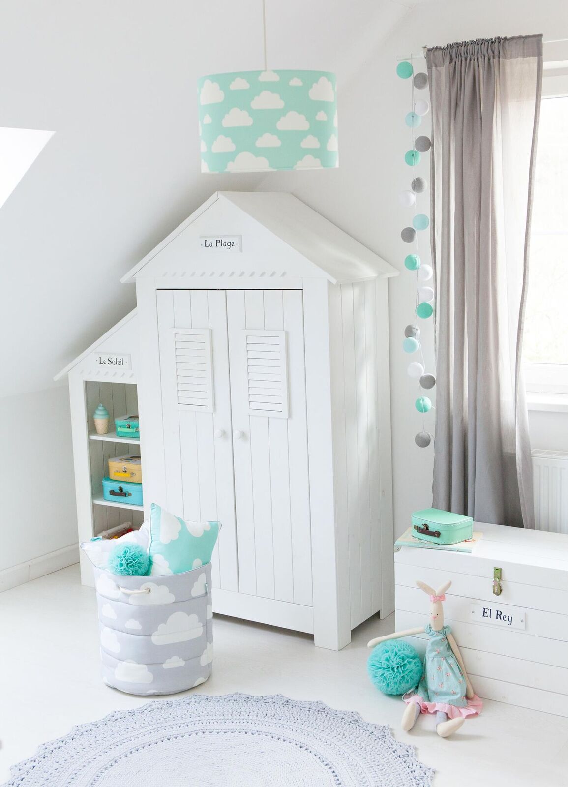 Baby's Paradijs | Lampa20wisząca20Chmurki20Mint202 preview.jpeg Hanglamp Wolkjes Mint - Afbeelding 3