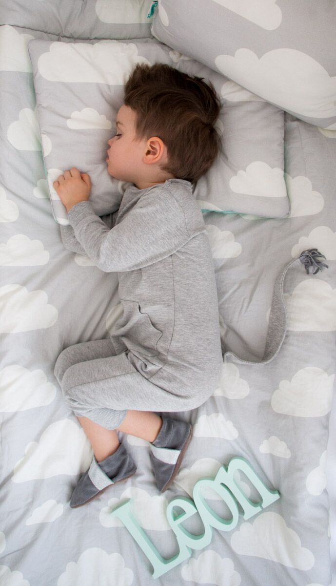 Baby's Paradijs | Kocyk Chmurki Grey preview Deken Wolkjes Mint & Grey Lamps & Co - Afbeelding 3