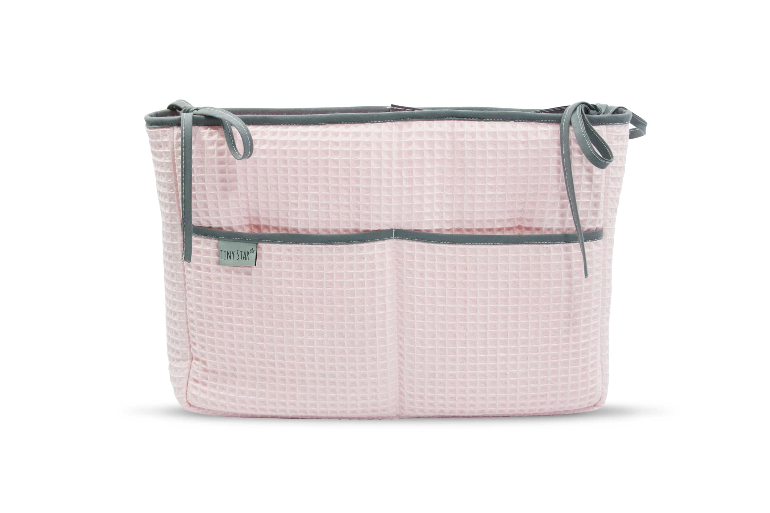 Baby's Paradijs | organizer do łóżeczka Cottonwaffel Powder Pink scaled Box zakje wafelstof pink Tiny Star