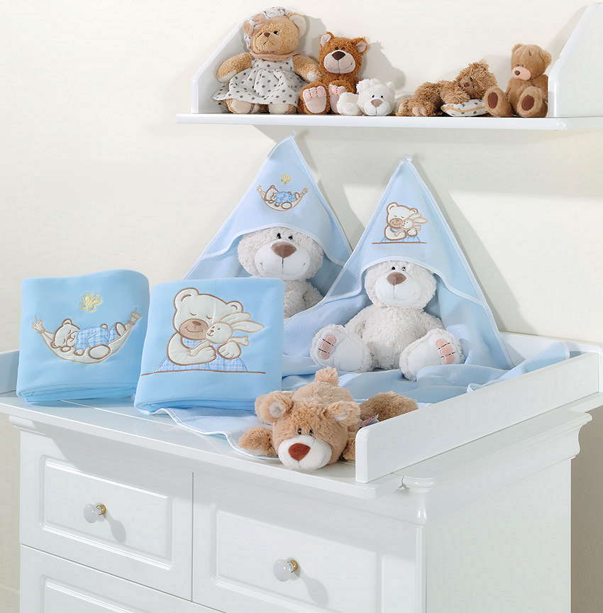 Baby's Paradijs | recbl2 1 Badcape blauw Slapende Beertje