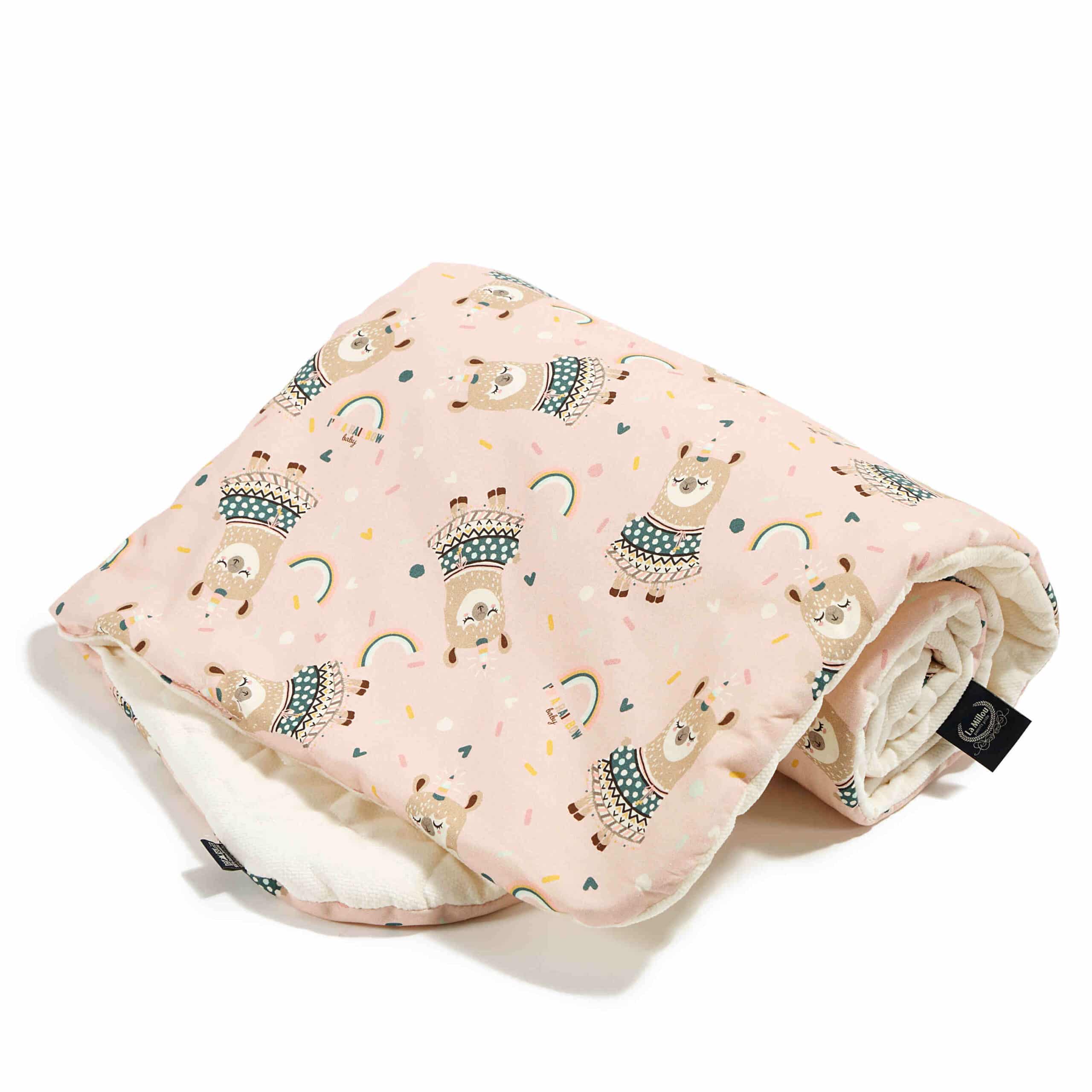 VELVET COLLECTION - TODDLER BLANKET - I'M A RAINBOW BABY - RAFAELLO