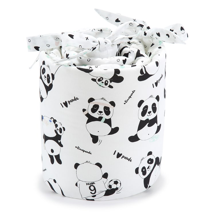 Baby's Paradijs | ochraniacz na szczebelki la millou i love panda 2 1 Hoofdbeschermer # I LOVE PANDA WHITE LA MILLOU - Afbeelding 3