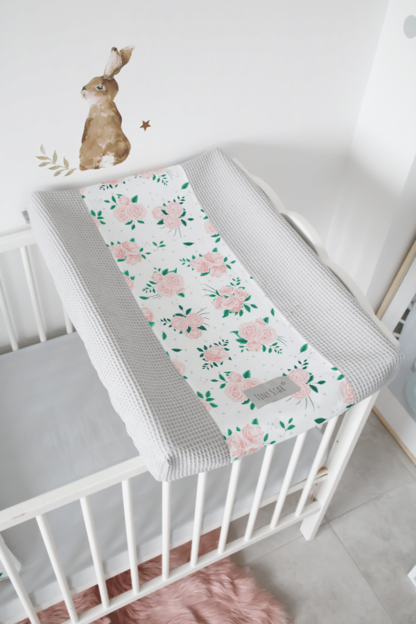 Baby's Paradijs | IMG 8667 Aankleedkussenhoes Roses Tiny Star - Afbeelding 2