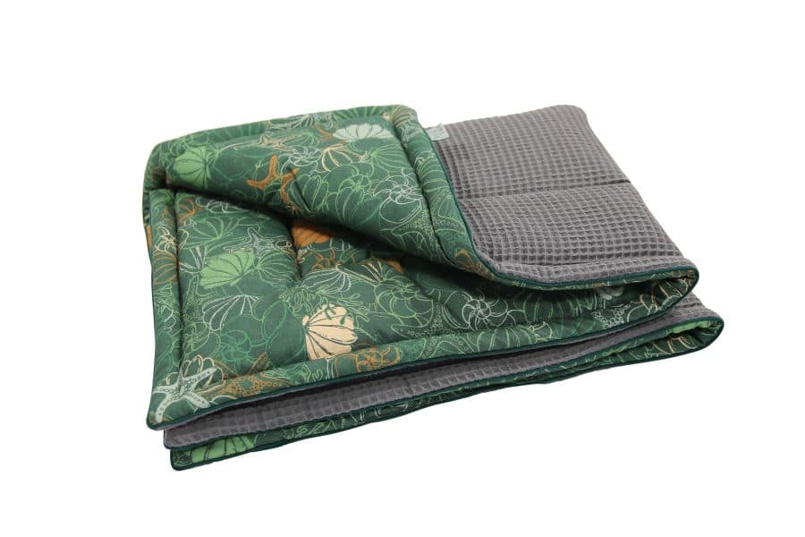 Baby's Paradijs | Kocyk 75x100 Cottonwaffel Shells Graphite Wafestof deken Tiny Star Shells