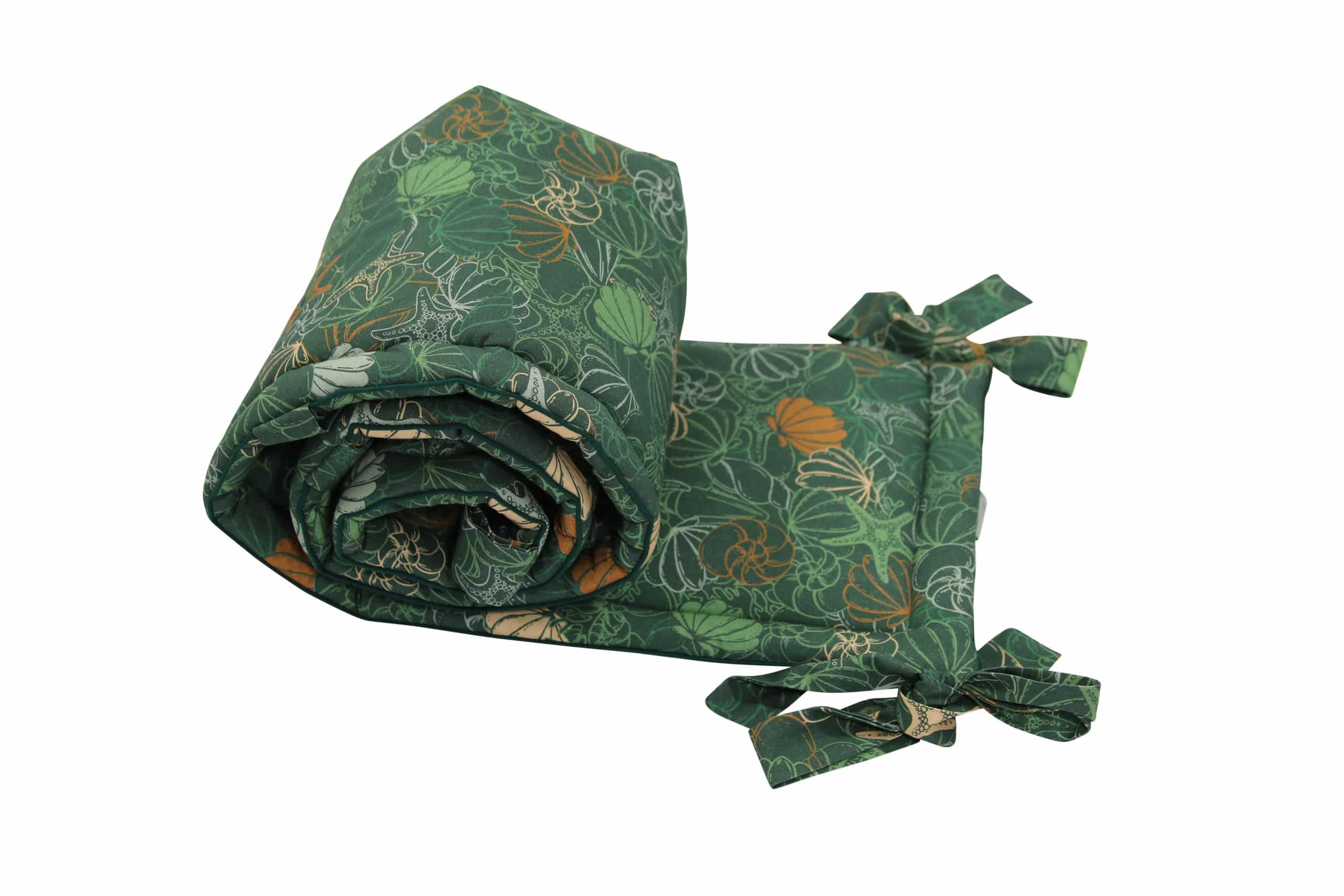 Baby's Paradijs | Ochraniacz do łóżeczka Shells Green scaled Hoofdbeschermer Tiny Star Shells