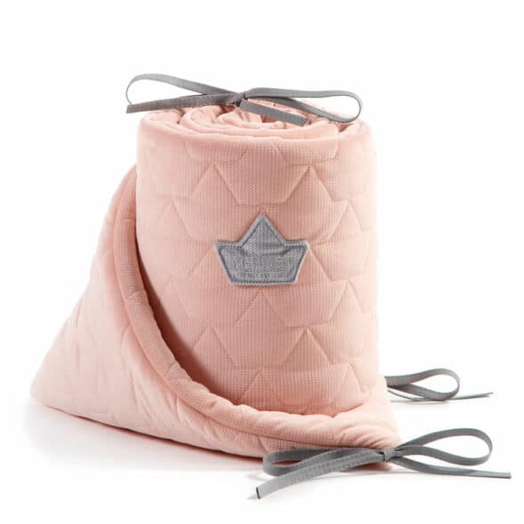 VELVET COLLECTION - BED BUMPER 70X140CM - POWDER PINK