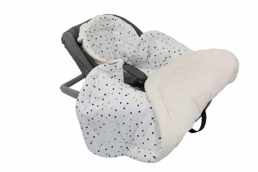 Autostoel voetenzak 0- 8 maanden Sweet Confetti Velvet Ecru