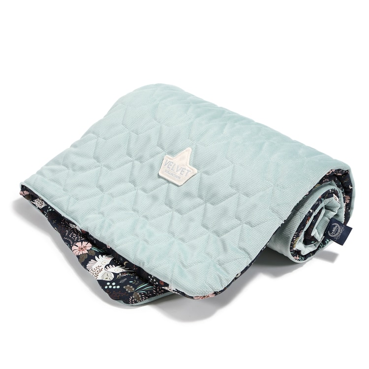 VELVET COLLECTION - MEDIUM BLANKET - MAGIC OWL - SMOKE MINT - Afbeelding 2