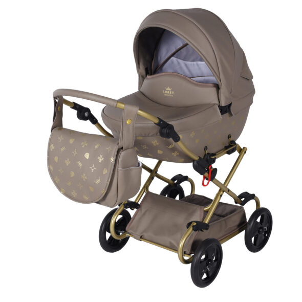 Luxe Poppenwagen Laret Imperial Mini Taupe - Eco-leer