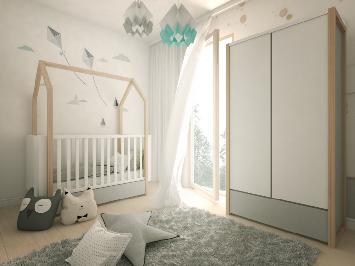 Baby's Paradijs | 2 Deurs Kledingkast Pinette 3 Babykamer Pinette - Afbeelding 6