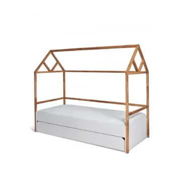 Bed Huis Frame 90 x 200 cm met Lade - Lotta Snow White