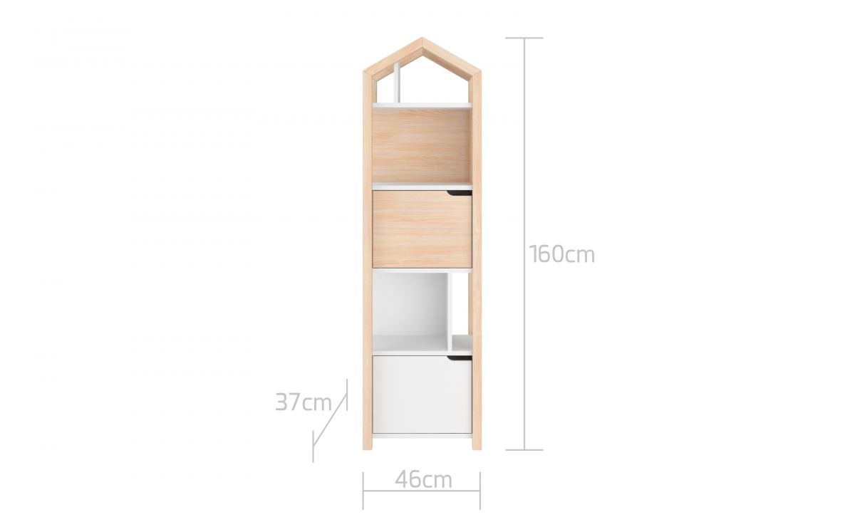 Baby's Paradijs | Boekenkast Joey Pine Manhattan 3 Boekenkast Joey Pine - Manhattan - Afbeelding 3
