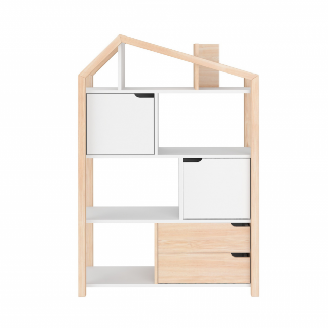 Baby's Paradijs | Boekenkast Phoebe Pine Manhattan 1 1 Boekenkast Phoebe Pine - Manhattan