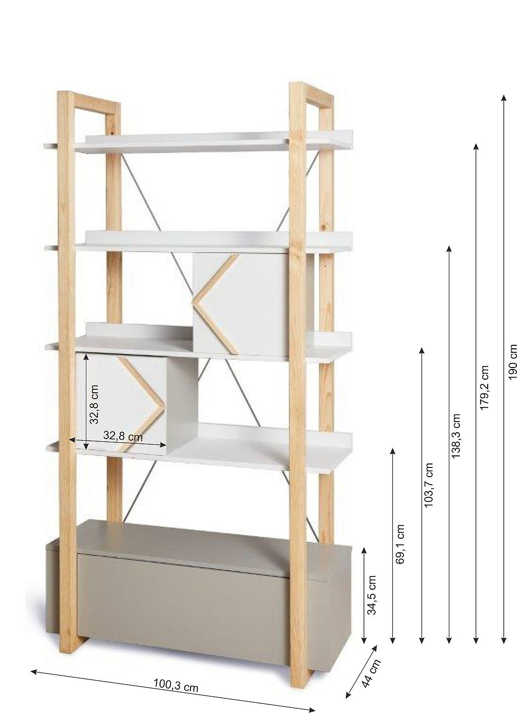 Baby's Paradijs | Boekenkast Pinette 3 Boekenkast - Pinette - Afbeelding 3
