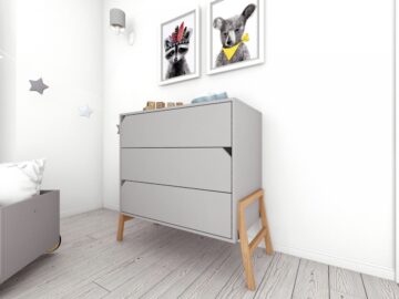 Babykamer Lotta Gray | Baby's Paradijs | Commode 3 lades Lotta Gray