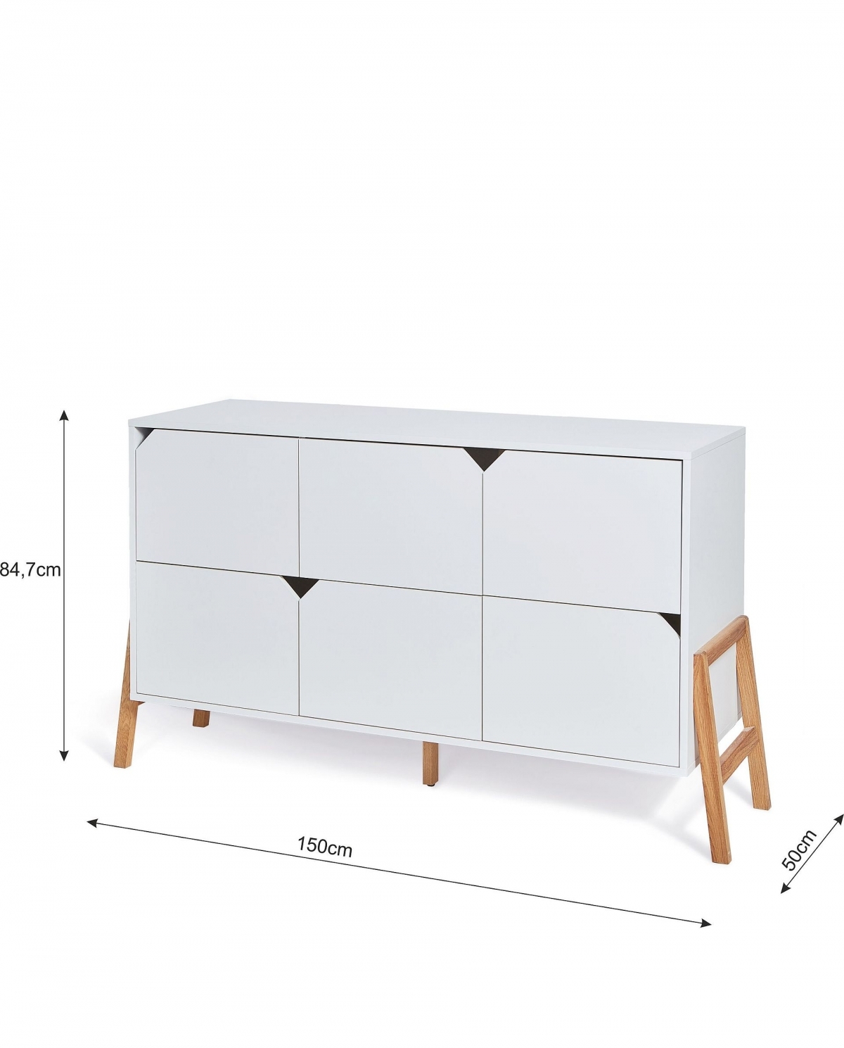 Baby's Paradijs | Commode 6 lades Lotta Snow White 8 Commode - 6 lades - Lotta Snow White - Afbeelding 8