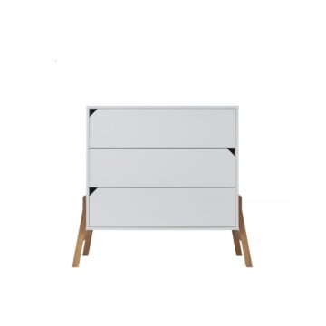 Lotta Snow White Commode Kast met 3 lades