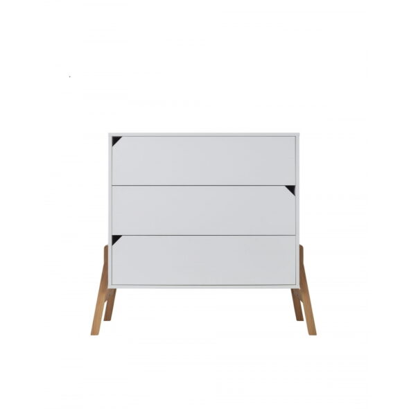 Lotta Snow White Commode Kast met 3 lades