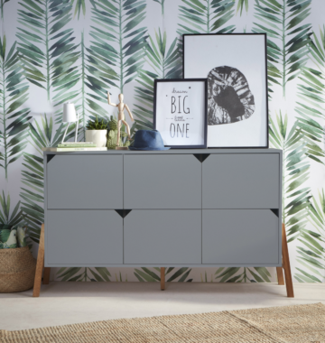 Babykamer Lotta Gray | Baby's Paradijs | commode met 6 lades lotta gray