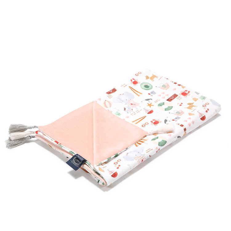 VELVET COLLECTION - MEDIUM LIGHT BLANKET - FRENCH RIVIERA GIRL - POWDER PINK