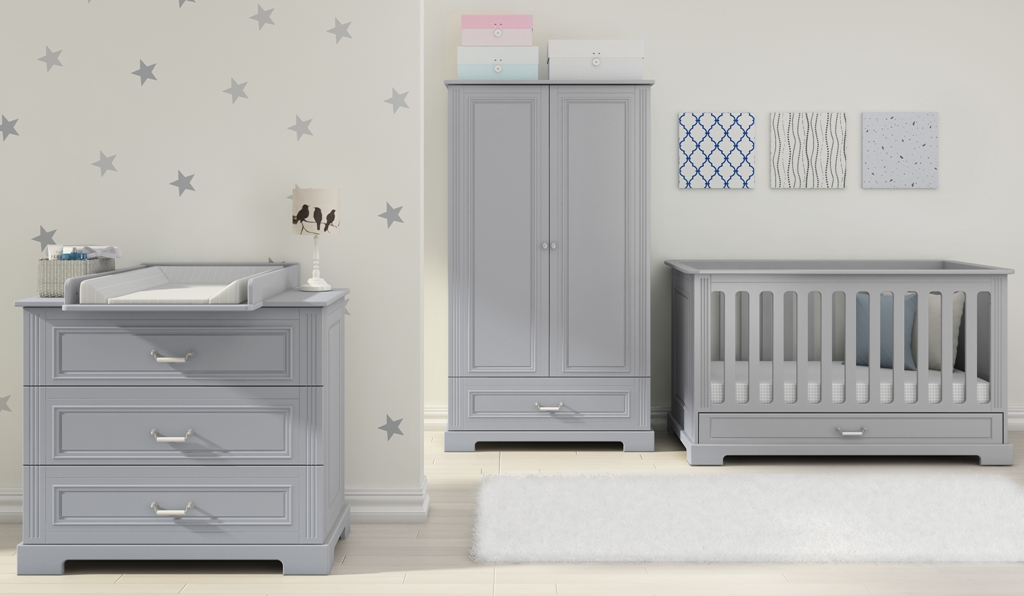 Baby's Paradijs | Commode 3 Lades Ines Elegant White 3 Commode - 3 Lades - Ines Neutral Grey - Afbeelding 2