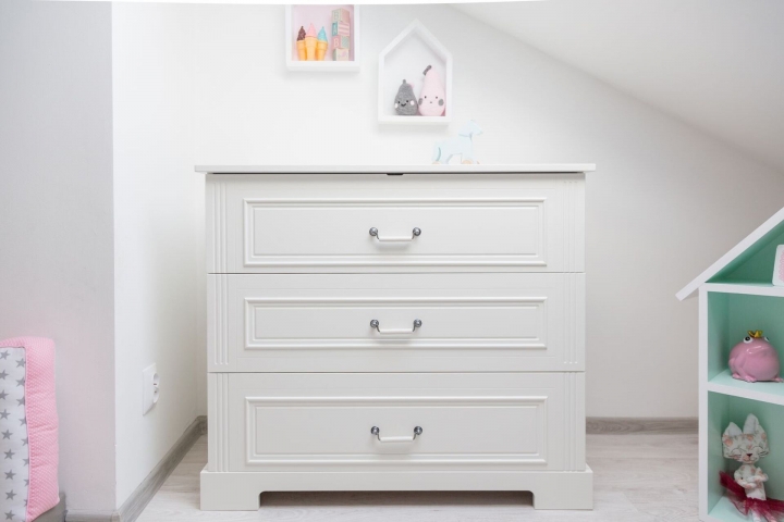 Baby's Paradijs | Commode 3 Lades Ines elegnat white 2 Commode - 3 Lades - Ines Elegant White - Afbeelding 2