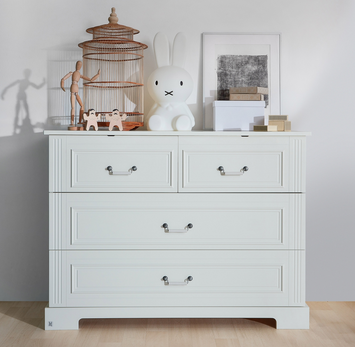 Baby's Paradijs | Commode 4 Lades Ines Elegant White 4 Commode - 4 Lades - Ines Elegant White - Afbeelding 4
