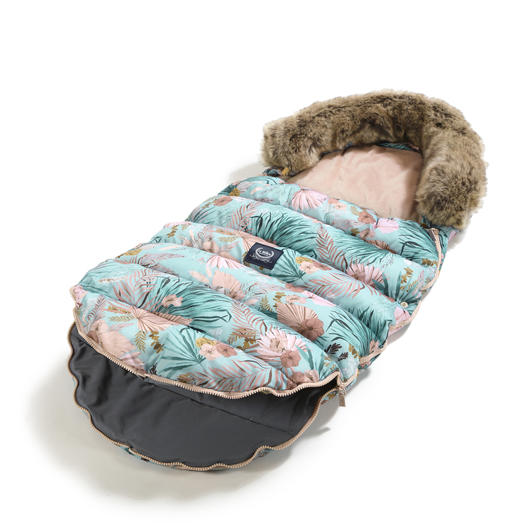 Aspen winterproof stroller bag uni - Boho palms - Smoke rose - Afbeelding 3