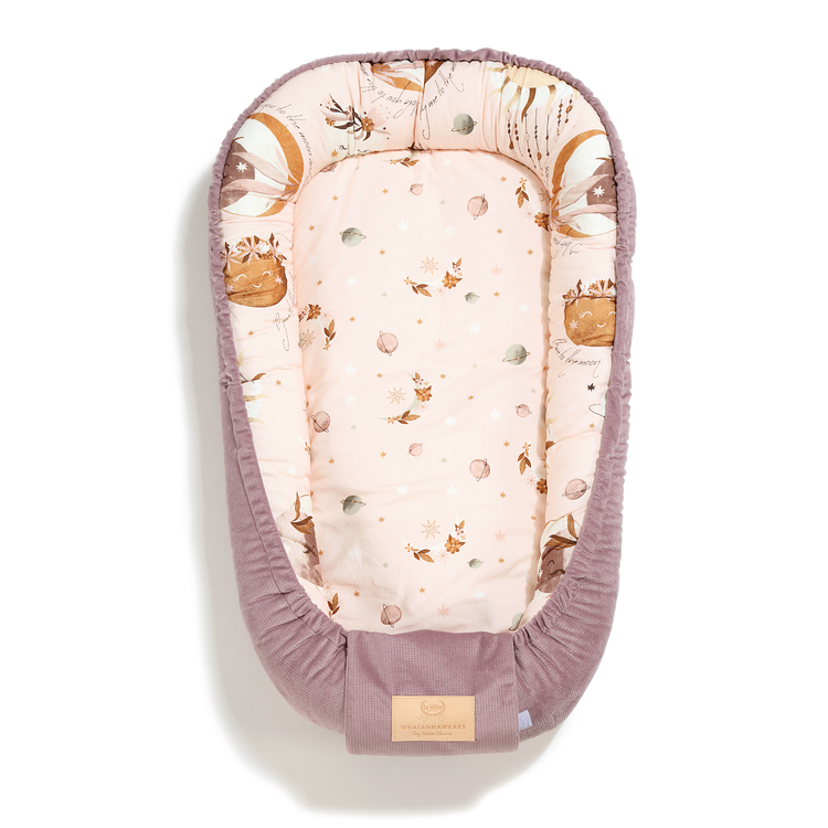 VELVET COLLECTION - BEST NEST SMALL - BY WHATANNAWEARS - FLY ME TO THE MOON NUDE - FRENCH LAVENDER
