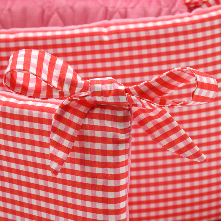 VELVET COLLECTION - BED BUMPER - BY LARA GESSLER – MARBELLA VICHY - FLORIDA PINK - Afbeelding 2