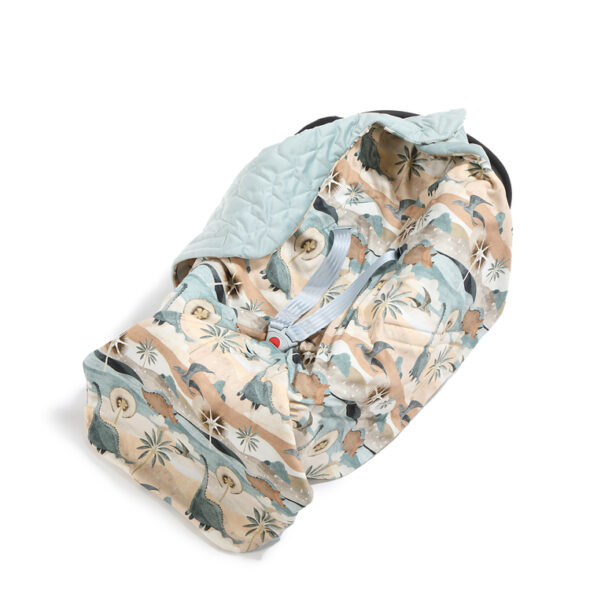 ORGANIC JERSEY COLLECTION CAR SEAT BLANKET STILL ALIVE VELVET SMOKE MINT Baby's Paradijs