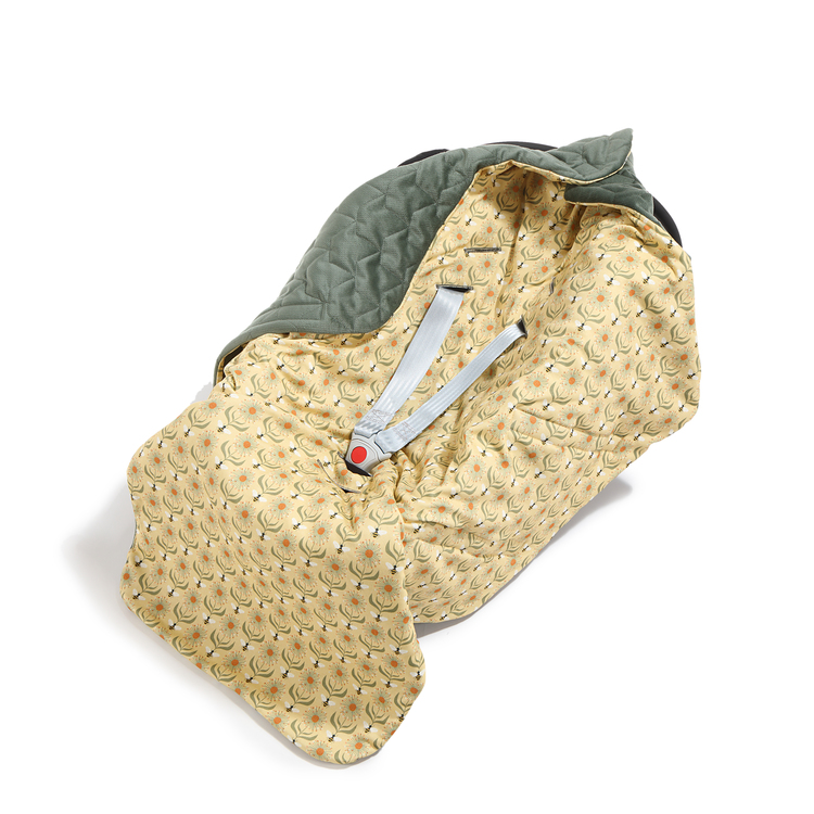 Baby's Paradijs | ORGANIC JERSEY COLLECTION KOCYK DO FOTELIKA SAMOCHODOWEGO BEEBEE VELVET KHAKI 1 ORGANIC JERSEY COLLECTION - CAR SEAT BLANKET - BEEBEE - VELVET KHAKI1