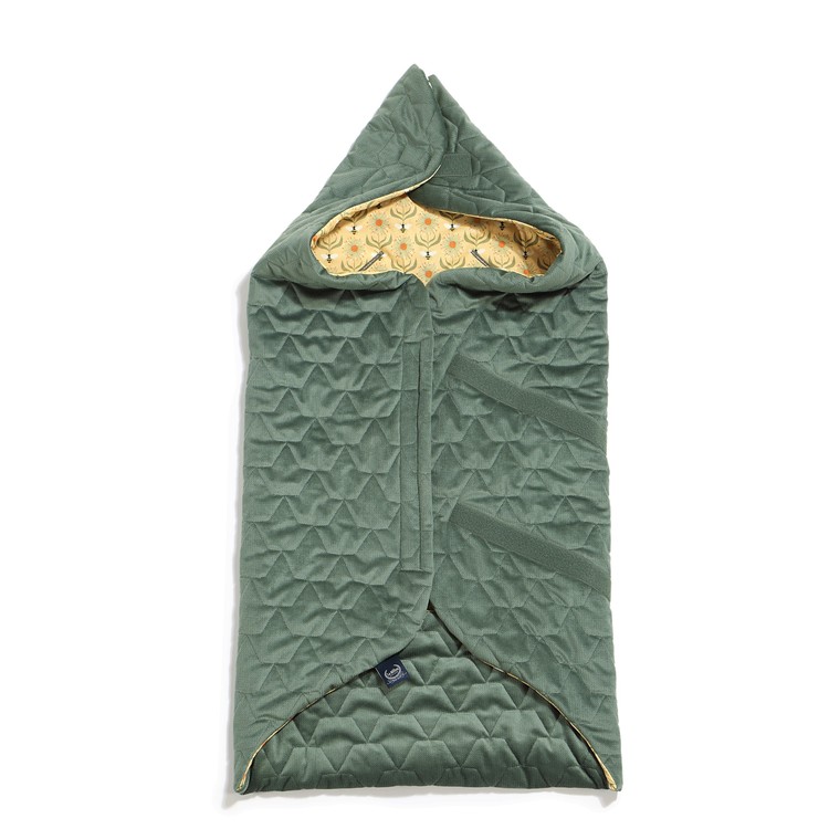 Baby's Paradijs | ORGANIC JERSEY COLLECTION KOCYK DO FOTELIKA SAMOCHODOWEGO BEEBEE VELVET KHAKI 2 1 ORGANIC JERSEY COLLECTION - CAR SEAT BLANKET - BEEBEE - VELVET KHAKI1 - Afbeelding 2