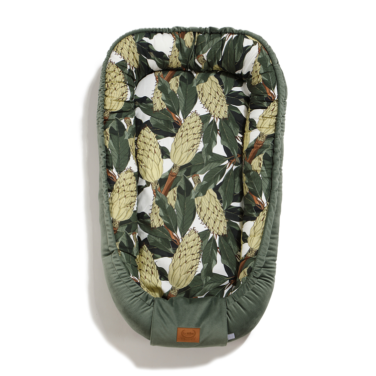 VELVET COLLECTION - BEST NEST SMALL - MILANO MAGNOLIES - KHAKI