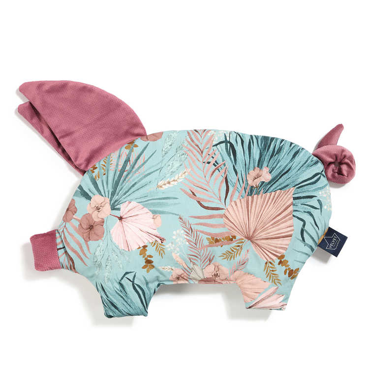 VELVET COLLECTION - SLEEPY PIG PILLOW - BOHO PALMS - MULBERRY