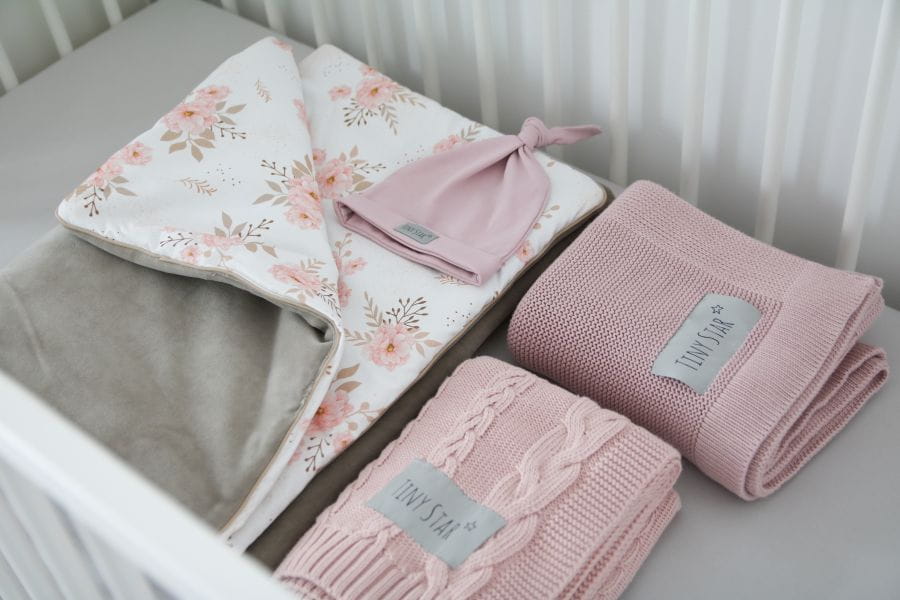 Baby's Paradijs | IMG 8799 Bamboe Deken Powder Pink Tiny Star - Afbeelding 2