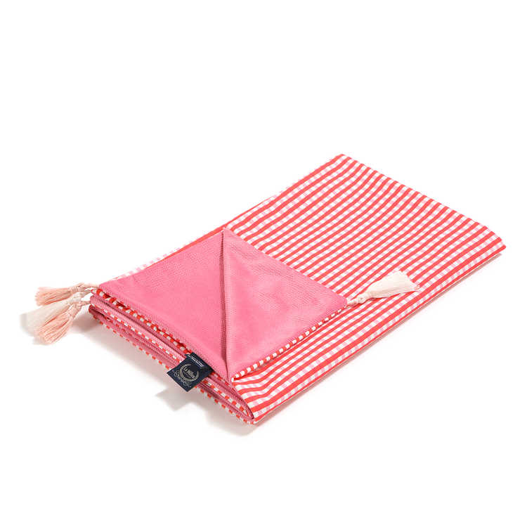 VELVET COLLECTION - MEDIUM LIGHT BLANKET - BY LARA GESSLER - MARBELLA VICHY - FLORIDA PINK