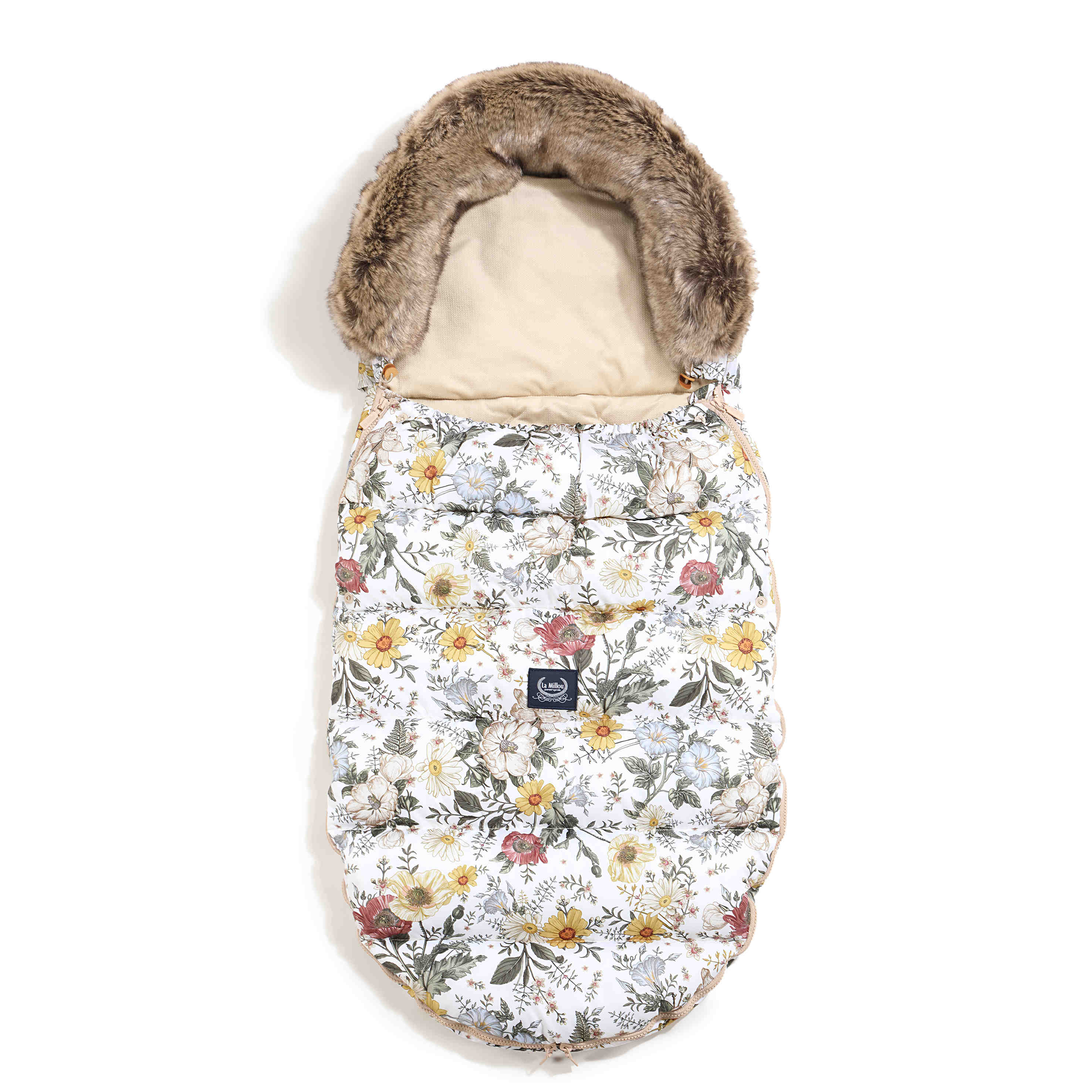 ASPEN WINTERPROOF STROLLER BAG UNI - VINTAGE MEADOW - SAND