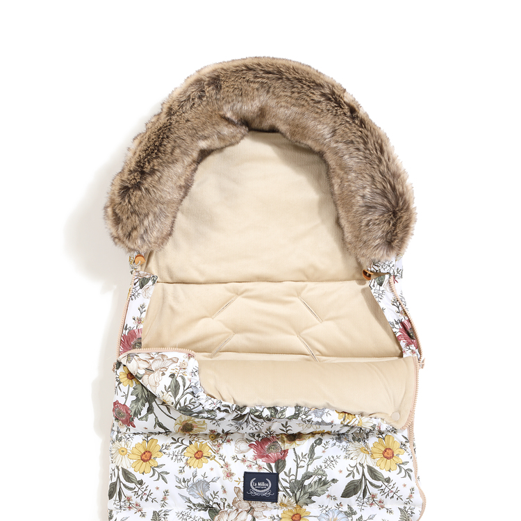 ASPEN WINTERPROOF STROLLER BAG UNI - VINTAGE MEADOW - SAND - Afbeelding 2
