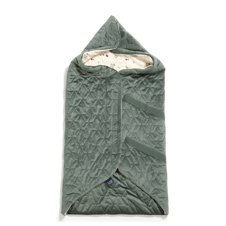 Baby's Paradijs | ORGANIC JERSEY COLLECTION KOCYK DO FOTELIKA SAMOCHODOWEGO FARMLAND KHAKI 2 ORGANIC JERSEY COLLECTION - CAR SEAT BLANKET - FARMLAND - KHAKI - Afbeelding 2