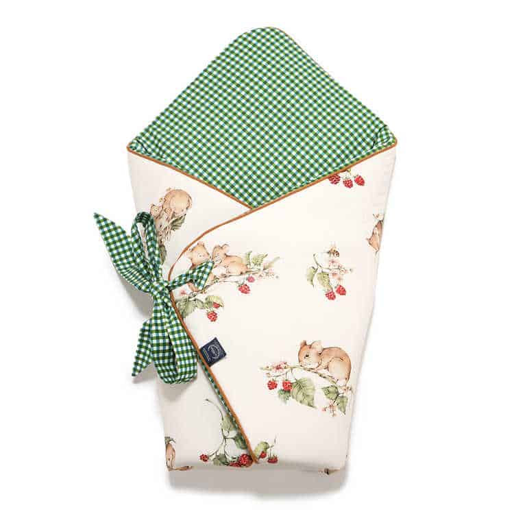 SWADDLING BLANKET - BY LARA GESSLER - CUTE MICE - BARCELONA VICHY