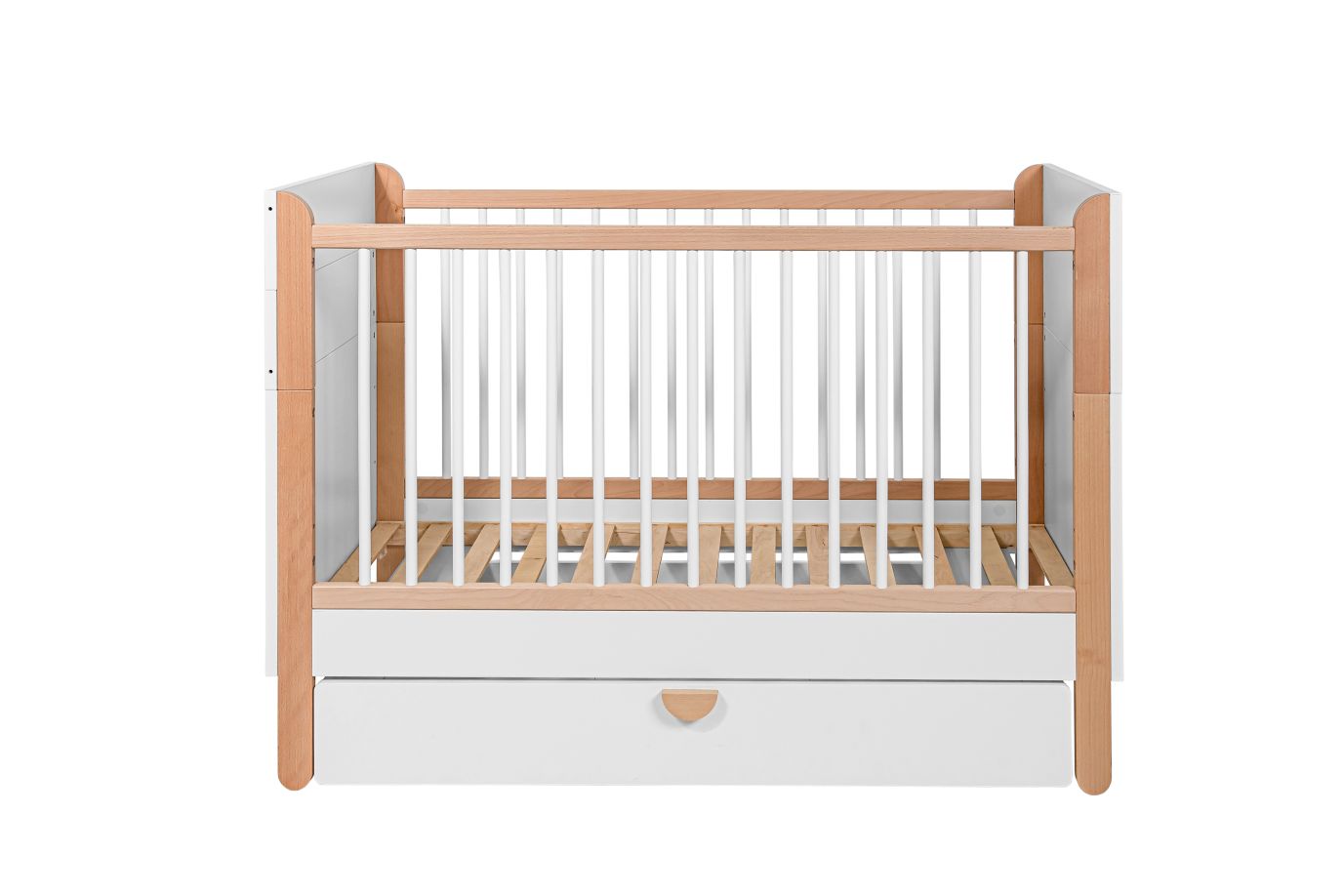 Baby's Paradijs | 05ec566d5cdc556c1c4800e317ad3e45 Babykamer Ratata ( ledikant 60 x120 cm met de lade, commode met bladvergroter , boekenkast, 2-deurskast ) - Afbeelding 22