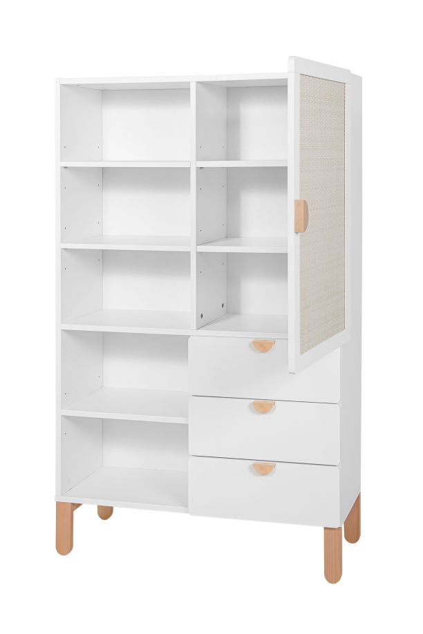 Baby's Paradijs | 6ae25d6df70f3a05ac596f1911debaba Babykamer Ratata ( ledikant 60 x120 cm met de lade, commode met bladvergroter , boekenkast, 2-deurskast ) - Afbeelding 16