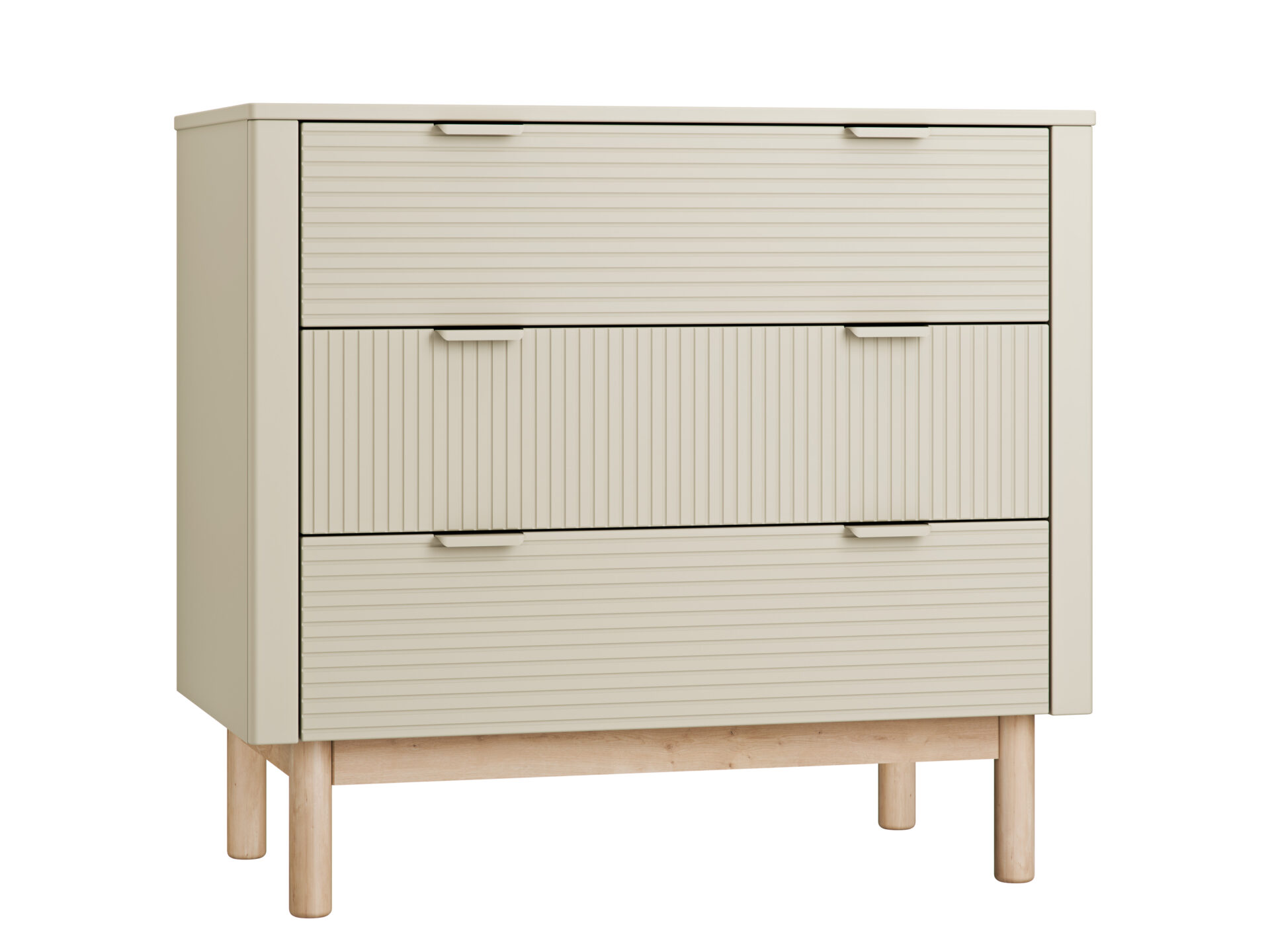 Baby's Paradijs | Miloo 3drawer chest champagne 1 Commode - 3 lades - Miloo Champagne