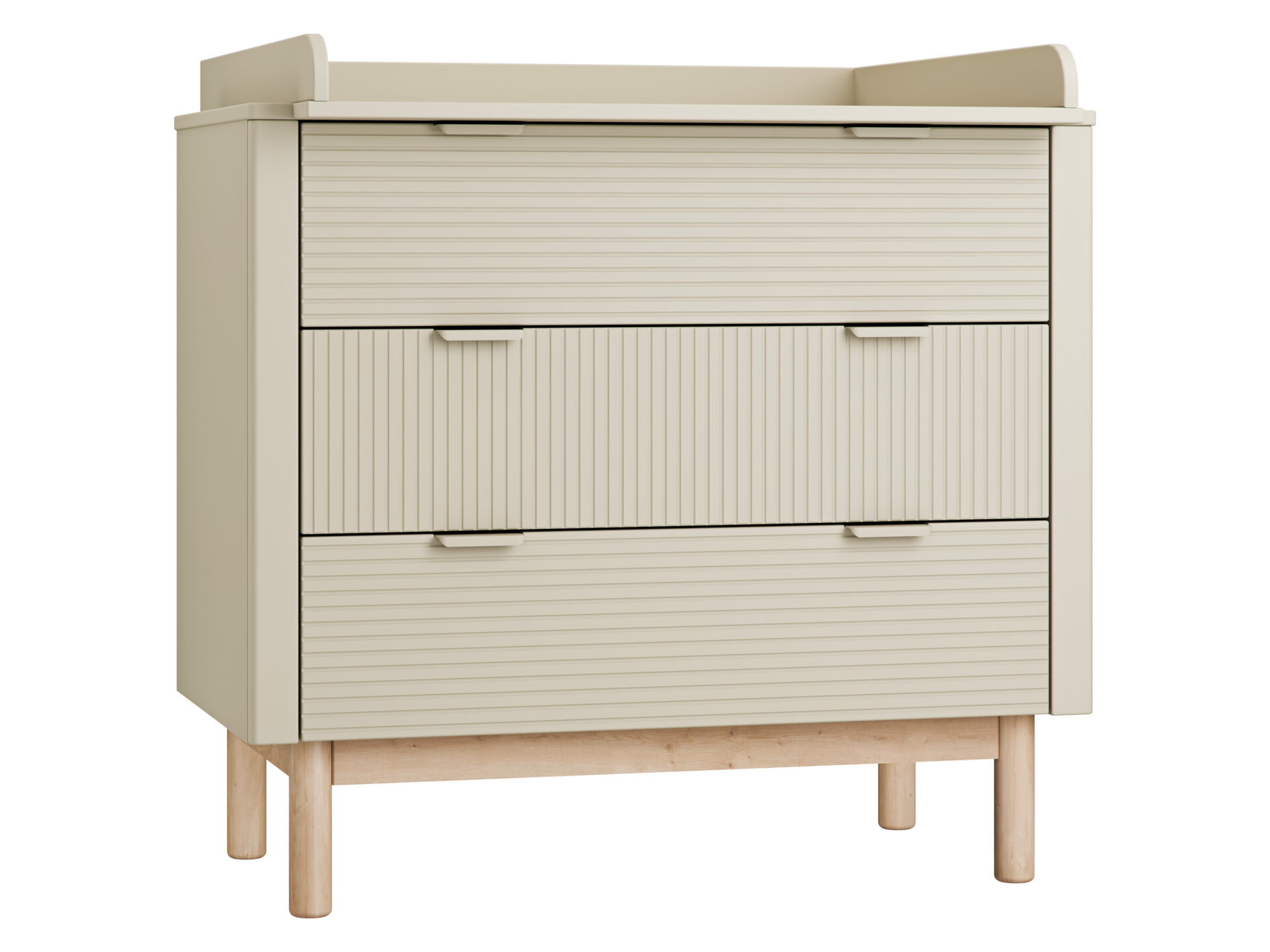 Baby's Paradijs | Miloo 3drawer chest champagne 2 Commode - 3 lades - Miloo Champagne - Afbeelding 2