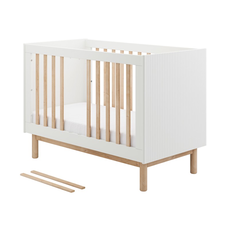 Baby's Paradijs | pinio miloo biel lozeczko 120x60 1 Babykamer Miloo wit (ledikant 60x120cm+commode+kast) - Afbeelding 9