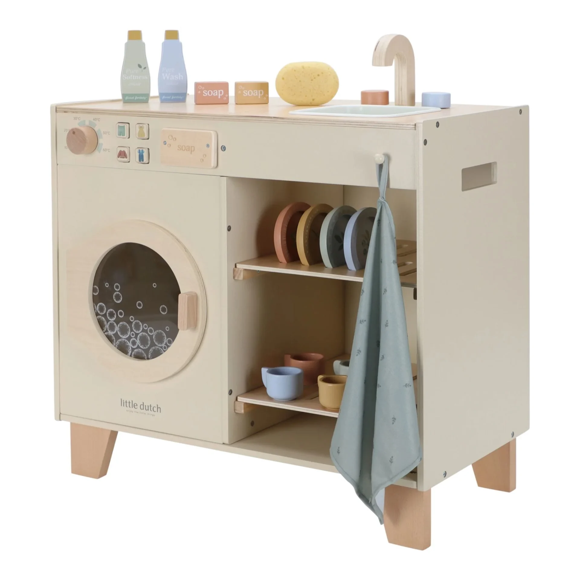 Baby's Paradijs | 0031345 houten wasmachine met accessoires Houten wasmachine – Essentials - Limited edition Price - Afbeelding 3