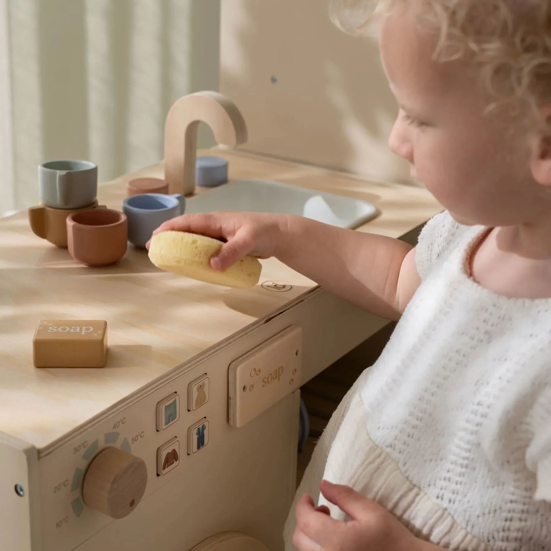 Baby's Paradijs | 0031347 houten wasmachine met accessoires Houten wasmachine – Essentials - Limited edition Price - Afbeelding 7