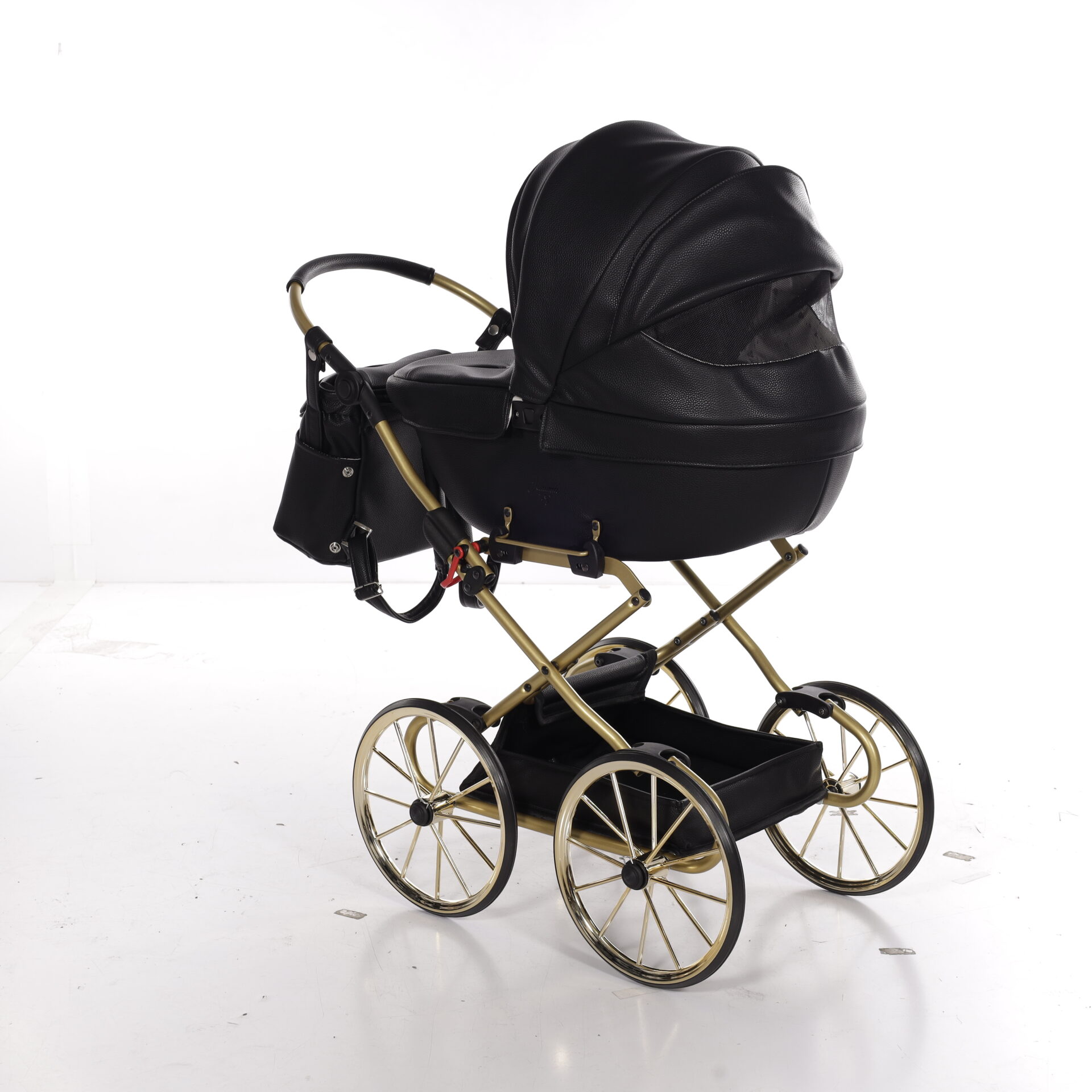 Baby's Paradijs | 2024 10 01 60320 Luxe Poppenwagen Mini Bonbon Black - Afbeelding 4